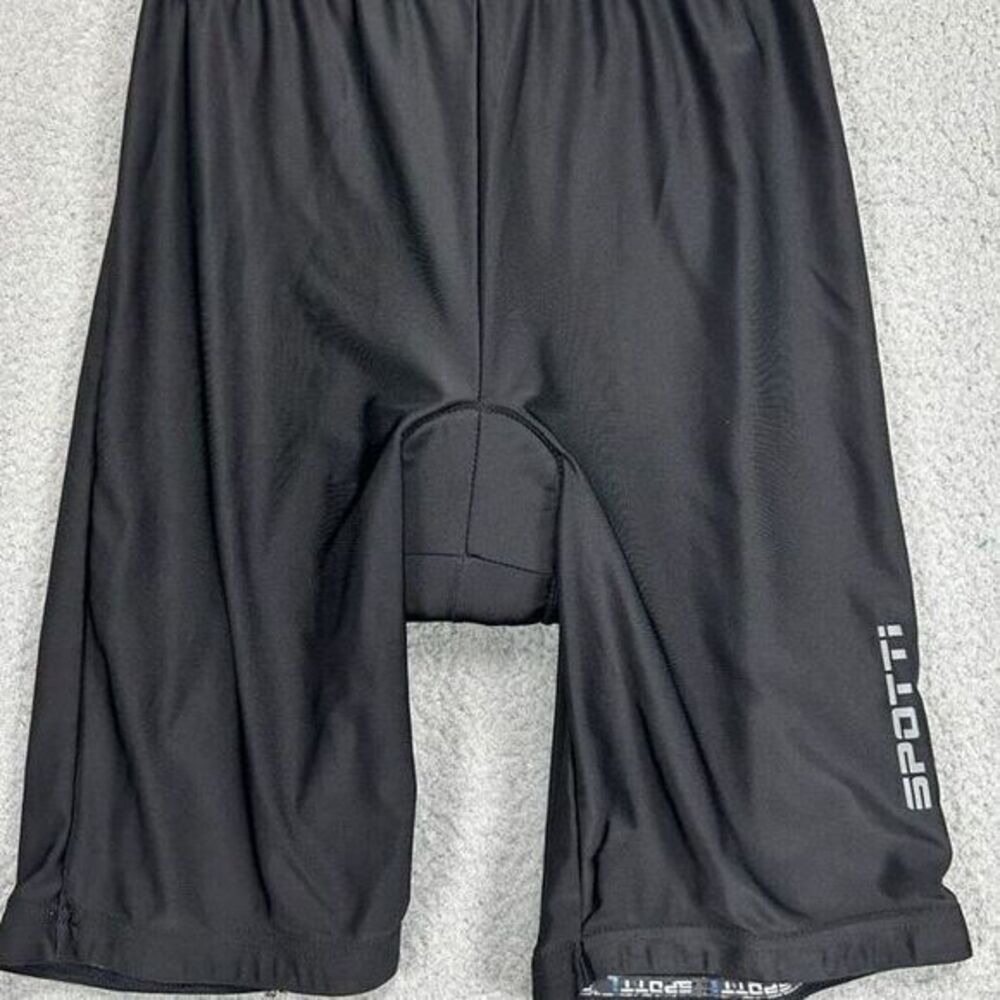 Spotti Padded Bike Shorts Mens XL Black Stretch Cycling Biking Performance Tech
